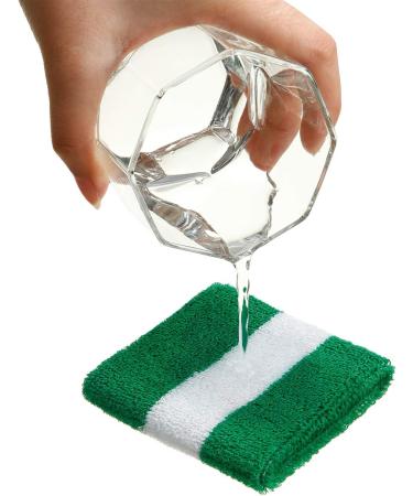 Bememo 6-Piece Sweatbands Set - Sports Headband and Wristbands Cotton Sweatband Set for Men and Women in Christmas Green and White - Buy Online on GoSupps.com