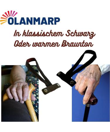 Olanmarp Luxury Faux Leather Stick Loop - Easy to Attach and Never Lose a Stick Again Black - Buy Online on GoSupps.com