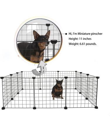 Small Pet Playpen 13.8x13.8 - Indoor/Outdoor Metal Wire Cage for Small Animals - Guinea Pigs, Bunny, Hamster - Portable Yard Fence by Allisandro - Buy Online on GoSupps.com