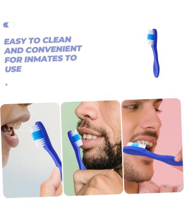 Buy Gatuida 10-Pack Portable Prison Toothbrushes Compact Travel Toothbrush with Thumbsprint Design - Buy Online on GoSupps.com
