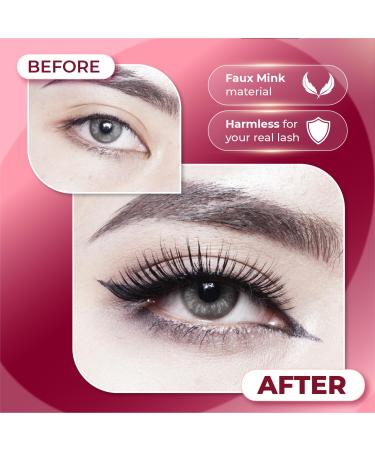 7 Pairs Wispy False Eyelashes - 3D Faux Mink Cluster Lash Extensions for Natural Manga Looks - Handmade Fluffy Strips for International Shipping - Buy Online on GoSupps.com