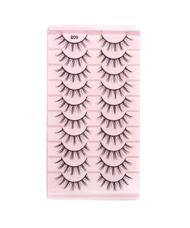 KANGQL Manga Lashes Japanese Style Makeup False Eyelashes Cosplay Natural Extension Lashes Long Thick Artificial Fiber Anime Fake Eyelashes