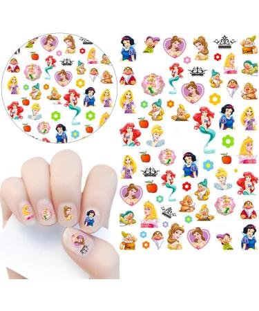 Cute Cartoon 3D Nail Art Stickers - Self Adhesive Design Decals for Women, Kids & Girls - 5 Sheets - Buy Online on GoSupps.com