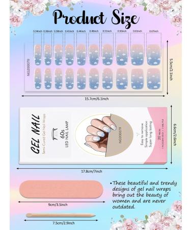Kalolary Gel Nail Polish Strips Set with Nail File & Stick - Waterproof Semi Cured Art Sticker for Women, UV/LED Lamp Required - 6 Pack - Buy Online on GoSupps.com