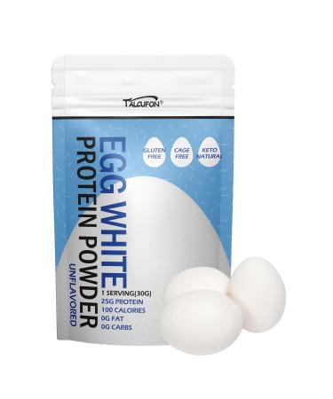 Talcufon Egg White Protein Powder 8Oz Pasteurized No Additives High Protein Gluten-Free Ideal for Baking and Cooking Unflavored 227G
