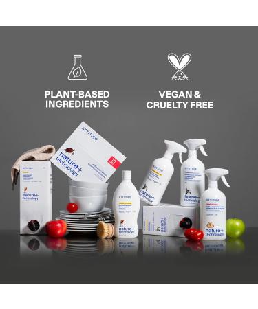 ATTITUDE Fruit & Vegetable Wash Refill Food-Safe Produce Wash Removes Dirt & Residue Vegan & Plant-Based Ingredients Unscented 67.6 Fl Oz (Pack of 4) - Buy Online on GoSupps.com