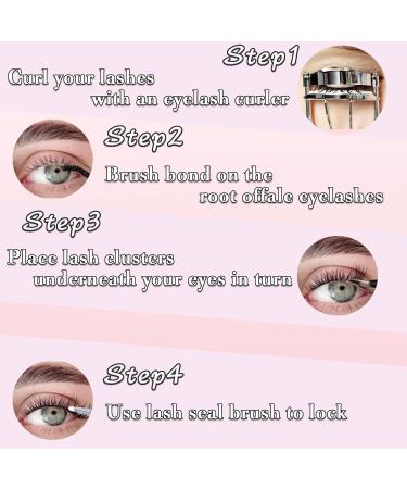 Fluffy Cat Eye Lash Clusters - 80 PCS D Curl Wispy Individual Eyelashes Extensions (12-20MM) | DIY False Lashes by Anforlin - International Shipping Available - Buy Online on GoSupps.com