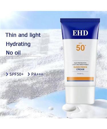 Ehd Sunscreen Sunscreen for Face Spf 50 Face Sunscreen Moisturizer Natural Sunscreen Facial Sunscreen Daily Uv Defense Sunscreen Fast-absorbing and Non-sticky (2PCS) - Buy Online on GoSupps.com