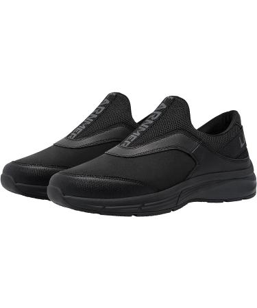 LARNMERN Men's Non Slip Work Shoes - Waterproof Chef Sneakers, Size 10.5 Black - Buy Online on GoSupps.com