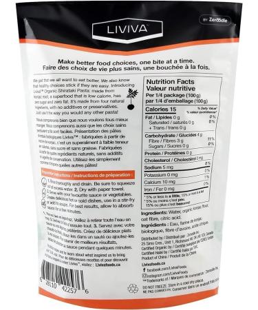 LIVIVA Organic Shirataki Konjac Penne (2 Pk) Diabetic-Friendly Low Carb Low Calorie Pasta Noodles Ready to Serve No Odor Certified Non-GMO Gluten Free Vegan Plant-Based Keto Kosher Halal - Buy Online on GoSupps.com