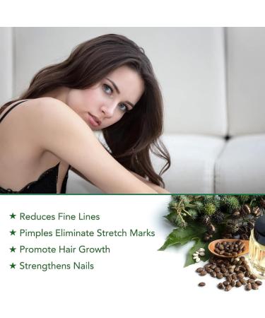 Castor Seed Oil - Castor Oil - 100% Pure Natural Castor Oil Organic Treatment for Damaged Hair & Dry Skin Cold Pressed Oil for Hair Growth Eyebrows Eyelashes Nails and Skin - Buy Online on GoSupps.com