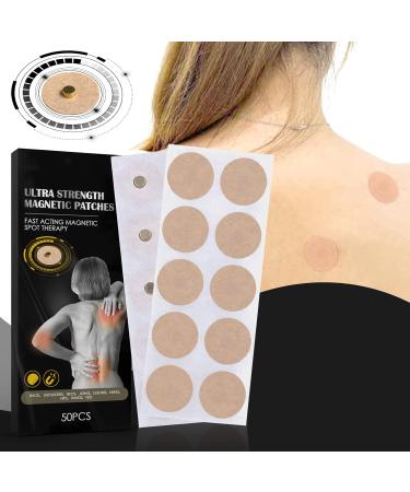 50 Magnetic Acupressure Patches - 600 Gauss Pain Relief Stickers for Back Shoulders Neck & Body - Buy Online on GoSupps.com