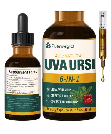 Herbal Liquid Drops Natural Uva Ursi Extract May Support Urinary Health Combat Free Radicals. 4oz Original 4 Fl Oz (Pack of 1)