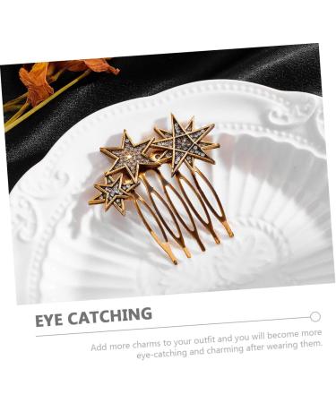 HAPINARY 1 Set Star Moon Hairpin Hair Side Comb Clip Bridal Hair Comb Wedding Hair Barrettes Hair Pin for Decor Hair Side Clip Comb Metal Bridesmaids Headpiece Hair Side Combs Star Hairpins - Buy Online on GoSupps.com
