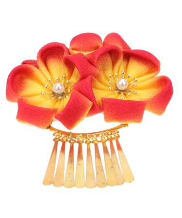 Beaupretty Kimono Headgear Accesorios Para Mujer Japanese Kimono Hair Claw Clips for Women Floral Headwear Wedding Hair Accessories for Women Retro Dresses Miss Iron Chinese Style Side Clip