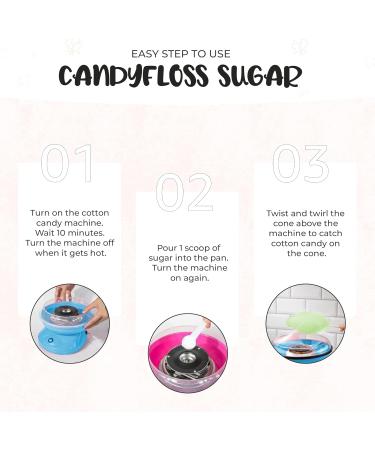 Baking Beauty and Beyond Premium 800g Bulk Floss Sugar - Cream Soda Flavour | Natural Ingredients for Cotton Candy | Perfect for Every Occasion - Buy Online on GoSupps.com