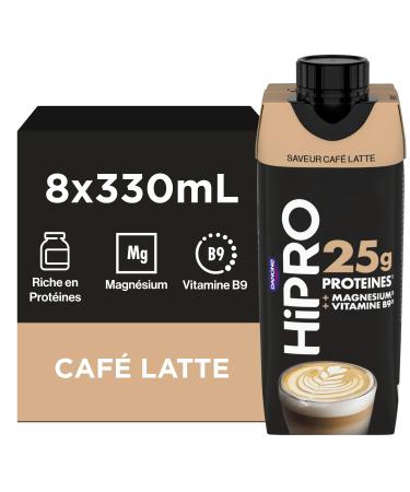 Hipro - Boisson prot in e go t caf latte - 330ml - Lot de 8x330ml