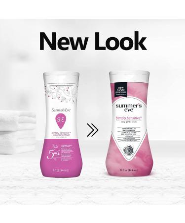 Summer's Eve Simply Sensitive Cleansing Wash 15 Oz (Pack of 3) - 3pk 15 Ounce - Buy Online on GoSupps.com