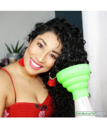 Collapsible Silicone Hair Diffuser Attachment for Portable Travel - Green | SindycurlsMagic - Buy Online on GoSupps.com