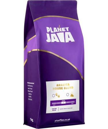 Planet Java High Roast 100% Arabica Medium Roast Coffee Beans (1kg Bag) For All Bean To Cup Machines - Buy Online on GoSupps.com