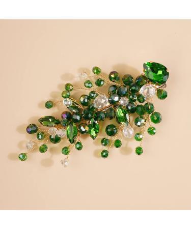 Kercisbeauty Emerald Green Hair Clip - Elegant Wedding Hair Jewelry for Women and Girls - Buy Online on GoSupps.com