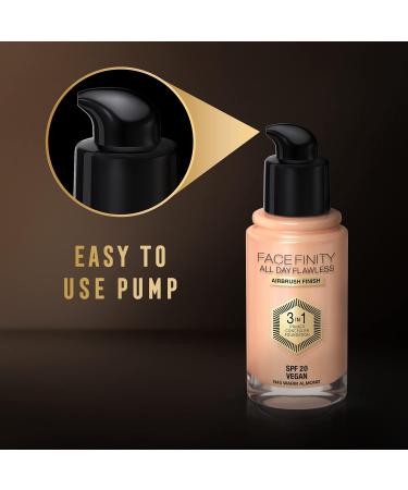 Max Factor Flawless Facefinity All Day 3 en 1 Fond de Teint SPF 20 N45 Warm Almond 30 ml (Lot de 1) - Buy Online on GoSupps.com