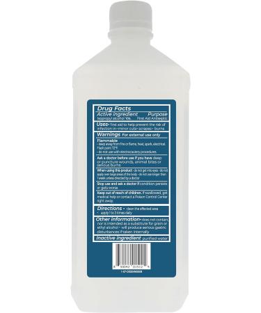 Isopropyl Rubbing Alcohol 70% USP 32 oz Bottle - First Aid Antiseptic for Wounds - Epic Medical Supply - Buy Online on GoSupps.com