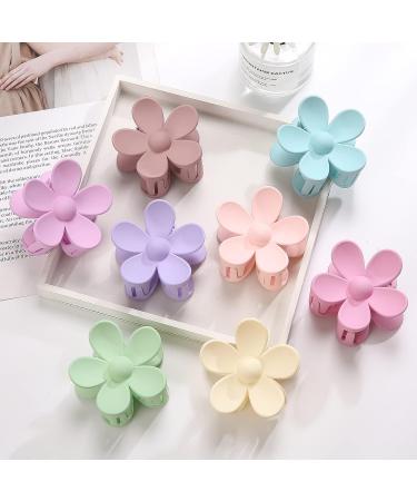 8 PCS Floral Claw Clips for Women & Girls - Strong Hold Hair Accessories for Thick Long Hair - No Slip Cute Claw Clips in Morandi Colors - Buy Online on GoSupps.com