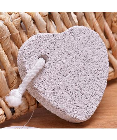 Heart-Shaped Pumice Stone Set - Natural Foot Care & Hard Skin Remover - Lavastein Scrub with Lanyard for Hands & Feet - Buy Online on GoSupps.com