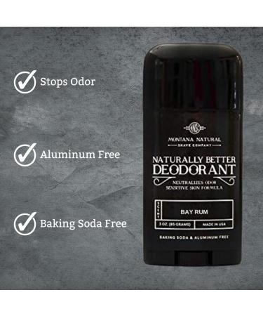 MNSC Bay Rum Deodorant - All-Natural Aluminum-Free Sensitive Skin Formula with Magnesium & Activated Charcoal - Made in USA - Buy Online on GoSupps.com