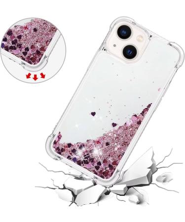 Buy Tivenfezk Nadoli Glitzer Treisand Shell for iPhone 15 Plus - Shockproof Silicone TPU Bumper Case in Ros Gold | Liquid Quicksand Design - International Shipping Available - Buy Online on GoSupps.com