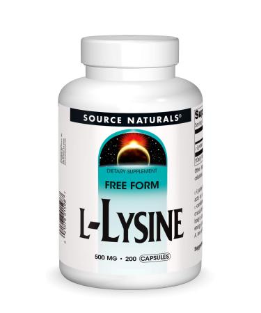 Source Naturals L-Lysine 500 mg 200 Capsules - Buy Online on GoSupps.com