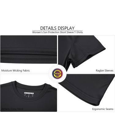 Magcomsen Women's Short Sleeve Quick Dry UPF 50+ Athletic Tee - Black Medium - Buy Online on GoSupps.com