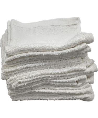 Marquis Mills 12x12 White Cotton Washcloths - Reusable Thin Cloth Rags - 60 Pack 1LB Dozen for Bath, Exfoliating, Kitchen, Garage - Buy Online on GoSupps.com