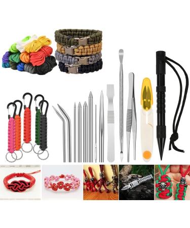 BUYGOO 14Pcs Paracord Stitching Set: Stainless Steel Needles & Tools with Storage Bag - Black | for DIY Craft & Paracord Fids - Buy Online on GoSupps.com