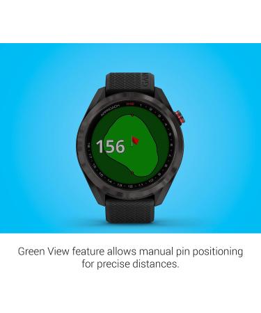 Garmin Approach S42 GPS Golf Smartwatch - Lightweight 1.2 Touchscreen, 42k+ Preloaded Courses, Gunmetal Ceramic Bezel, Black Silicone Band | 010-02572-10 - Buy Online on GoSupps.com