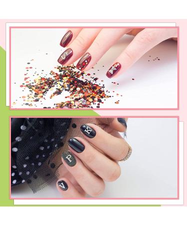 104-Piece 3D Letter Nail Studs & Rhinestone Crystal Decals | Alphabet Nail Art Decoration in Silver for Women & Girls - Buy Online on GoSupps.com