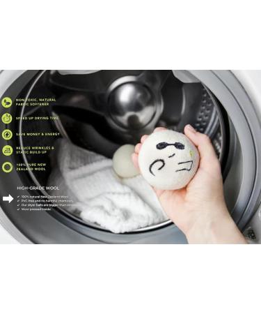 Buy XL Wool Dryer Balls - Natural Fabric Softener Reduces Wrinkles & Drying Time (Pack of 6) | Eco-Friendly Laundry Solution - Buy Online on GoSupps.com