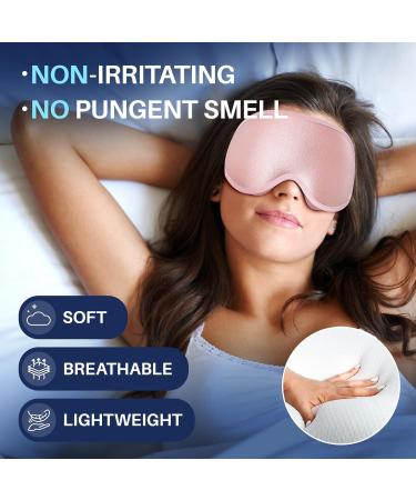 3D Contoured Sleep Mask for Women & Men Light Blocking Eye Mask with Adjustable Strap Perfect for Travel & Night Shift Pink - Buy Online on GoSupps.com