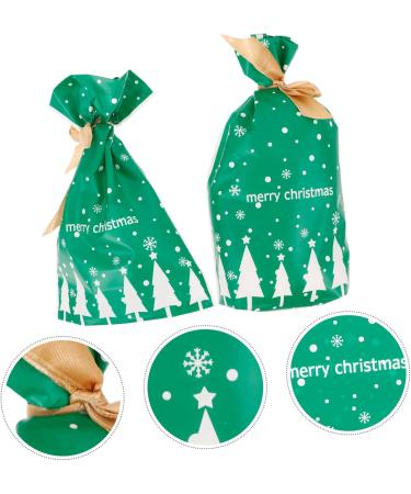 KOMBIUDA Christmas Sack 50pcs Christmas Bag Candy Bags Halloween Candy Christmas Drawstring Bag Snowflake Crisp Ribbon - Buy Online on GoSupps.com