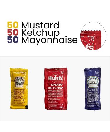 TSHomeGoods Ketchup Mustard Mayo Packets - Perfect for Travel, Everyday Use, Restaurants, and Parties (150 Pack) - Buy Online on GoSupps.com