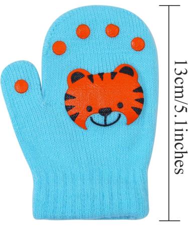Cooraby 3 Pack Toddler Stretch Mittens for 1-3 Years | Winter Knitted Magic Gloves - Color E - Buy Online on GoSupps.com