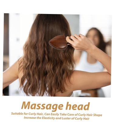 Buy Sewoart Wooden Scalp & Curly Hair Comb | Comfortable Portable Massage Comb for Women | No Static Durable Design | 12.10x8.50cm Brown - Buy Online on GoSupps.com