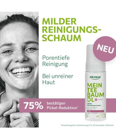  Alkmene alkmene Tea Tree Oil Foaming Face Wash - Vegan face and body cleansing foam free of silicones parabens and mineral oils - face wash for men and women (6 x 200 ml) - Buy Online on GoSupps.com