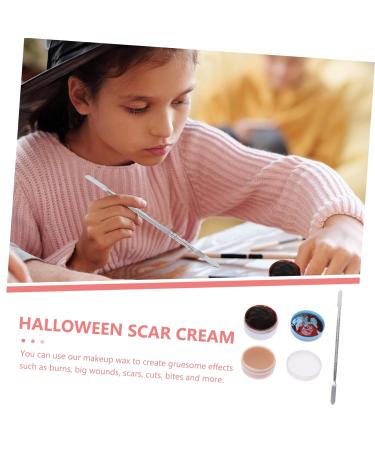 Mikinona Halloween Scar Cream Makeup Set - Special Effects Skin Wax Modeling Putty & Spatula for Halloween Makeup - Buy Online on GoSupps.com