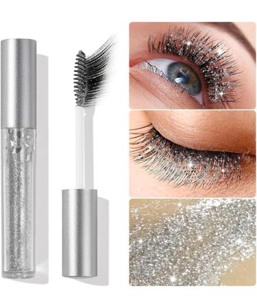 Glitter Mascara Shiny Mascara Glitter Eyeshadow Mascara - Waterproof Glitter Mascara for Eyelashes Sparkling Diamonds Mascara for Sensitive Eyes Zero Clumps Long Lasting Anti-smudge 5ML - Buy Online on GoSupps.com