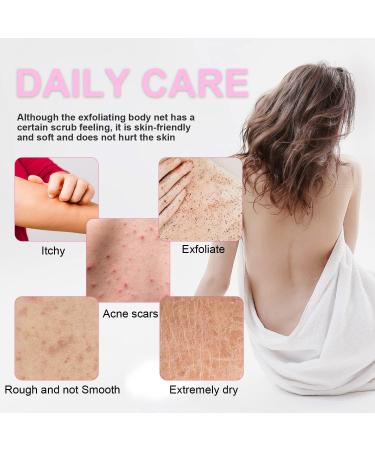 African Exfoliating Net Sponge Set - 3 Pcs | Bath Sponge Scrubbing Rag for Shower | Long Body Scrubber for Deep Cleaning - Buy Online on GoSupps.com