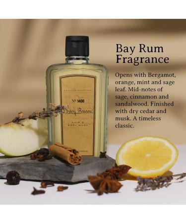 C.O. Bigelow Bay Rum Hair & Body Wash for Men Pack of 2 Citrus Spice Scented Men's 2 in 1 Shampoo & Body Wash with Aloe Vera 10 Fl Oz - Buy Online on GoSupps.com
