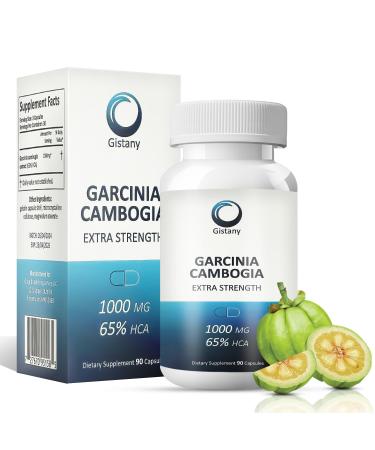 Gistany Extra Strength 65% HCA Pure Garcinia cambogia Natural Weight Loss Pills Appetite Control Pill Dietary Supplement to Control Weight for Both Men and Women