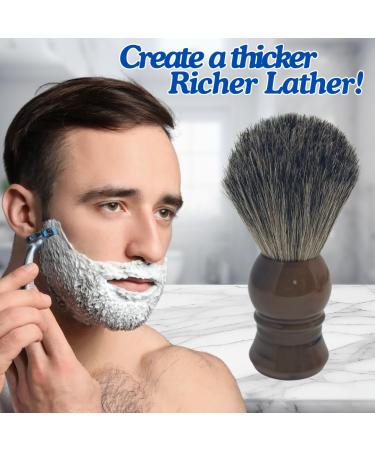 G.B.S Pure Badger Bristle Horn Shaving Brush - Effortless Glide for All Razors | Premium Shaving Accessories - International Shipping Available - Buy Online on GoSupps.com